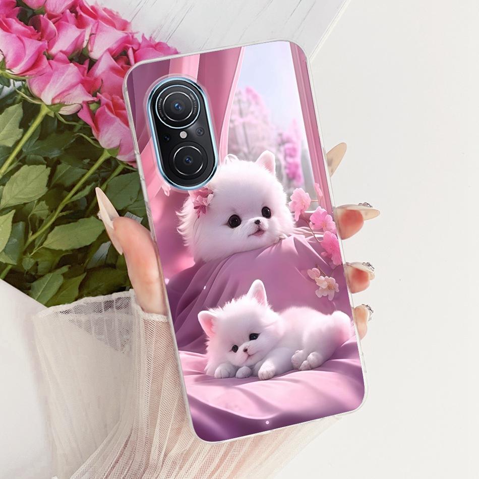 For Huawei Nova 9 SE Nova9 Cute Flower Butterfly Cat Painted Case For Huawei Nova 9 9SE Soft Silicone TPU Phone Cases