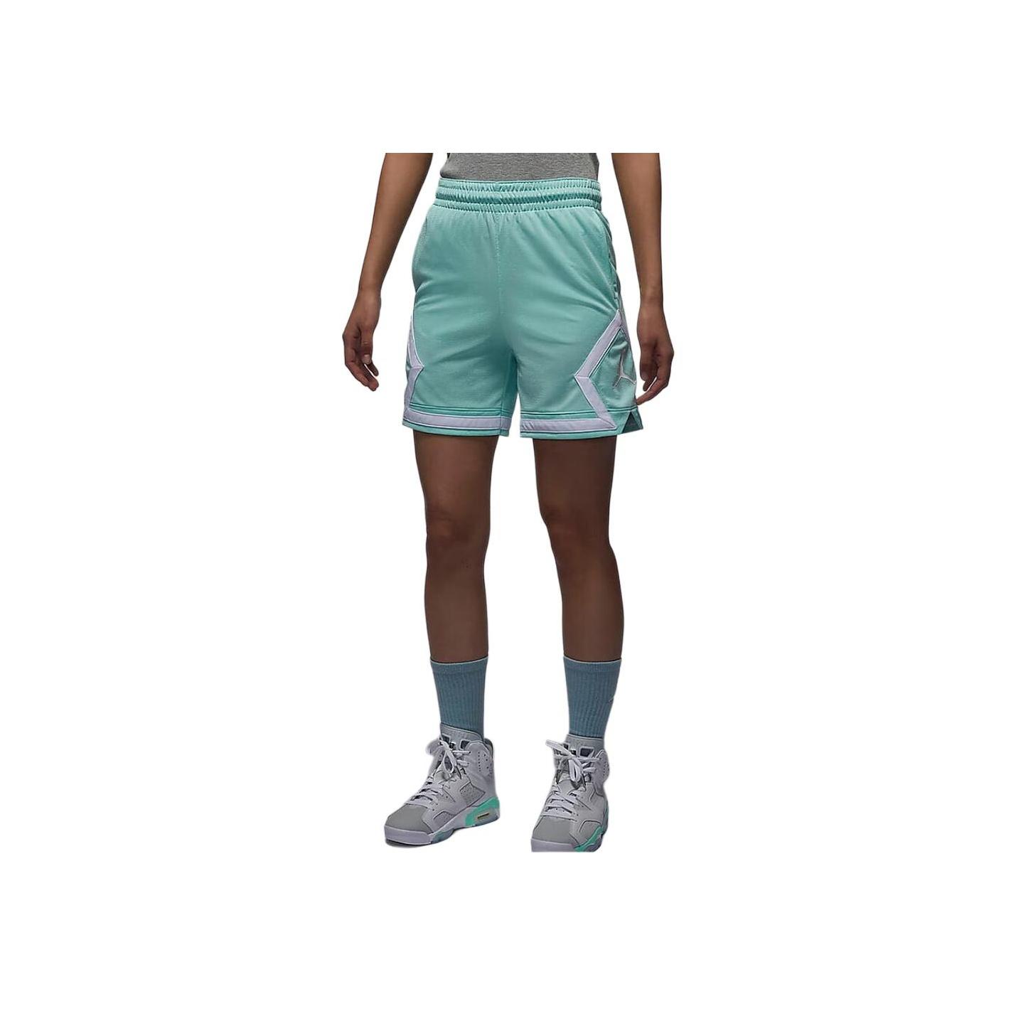 

Jordan Color Block Logo Design Versatile Mid Waist Three Quarter Pants Casual Shorts Women shorts Light-Green FB4589368 S