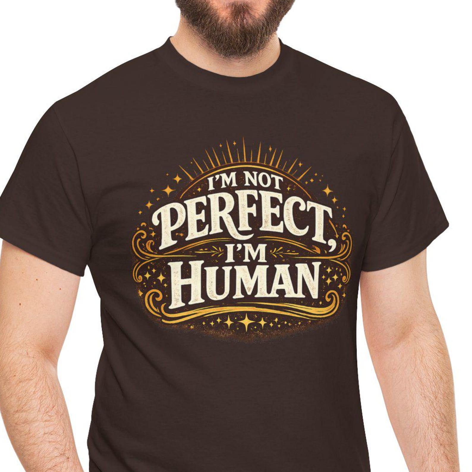 I m Not Ideal, I m Human T-Shirt | Vintage Style Graphic Tee XL