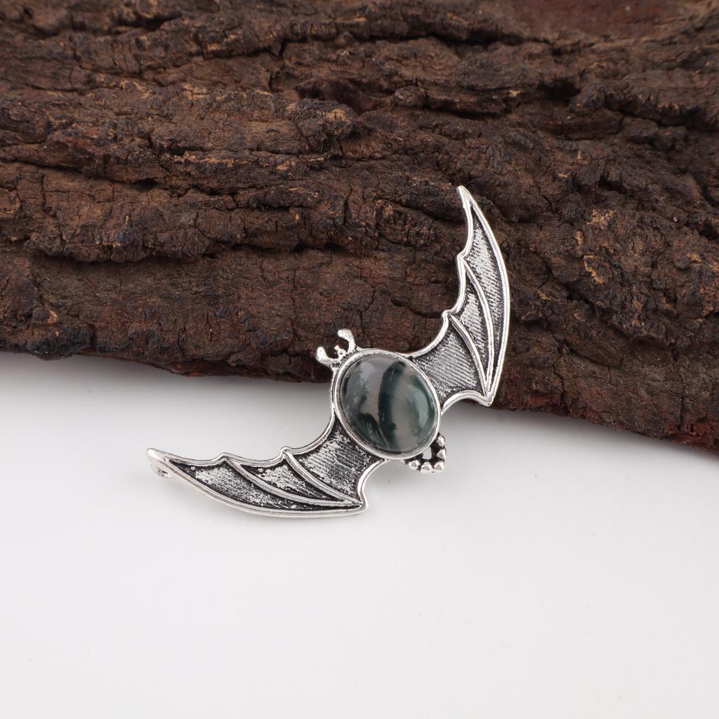 Moss Agate Gemstone Jewelry, 925 Solid Sterling Silver Pendant, Handmade Gorgeous Silver Pendant For Wedding Gift