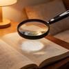2 Time/1.5 Time Magnifying Glass Shatterproof Design Nonslip Handle Perfect for Close Work Reading by Elderly Adults Nature Exploration