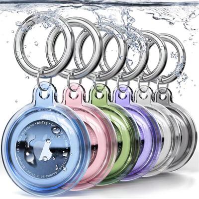 Waterproof Air Tag Case with Keychain, Shockproof & Dustproof Airtag Holders for Dog Collar, Luggage, Keys, Full Body Anti-Scratch Protective