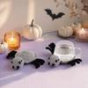 Knitted Cup Pads Handmade Crochet Halloween Coaster, 3D Bat Pumpkin Ghost Drink Mat Festive Coasters for Table Decor, Home Accessories Kitchen