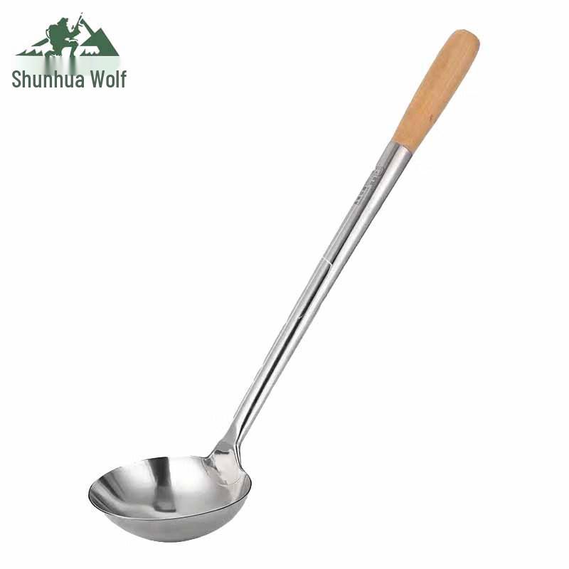 SHL Wooden Handle Outdoor Picnic Spoon