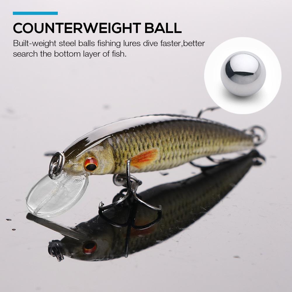 5Cm 2.6G Mini Crankbait Minnow Lures Floating Wobblers Fishing Lure Hard Lifelike Artificial Bait Pike Lure Black Minnow Quality