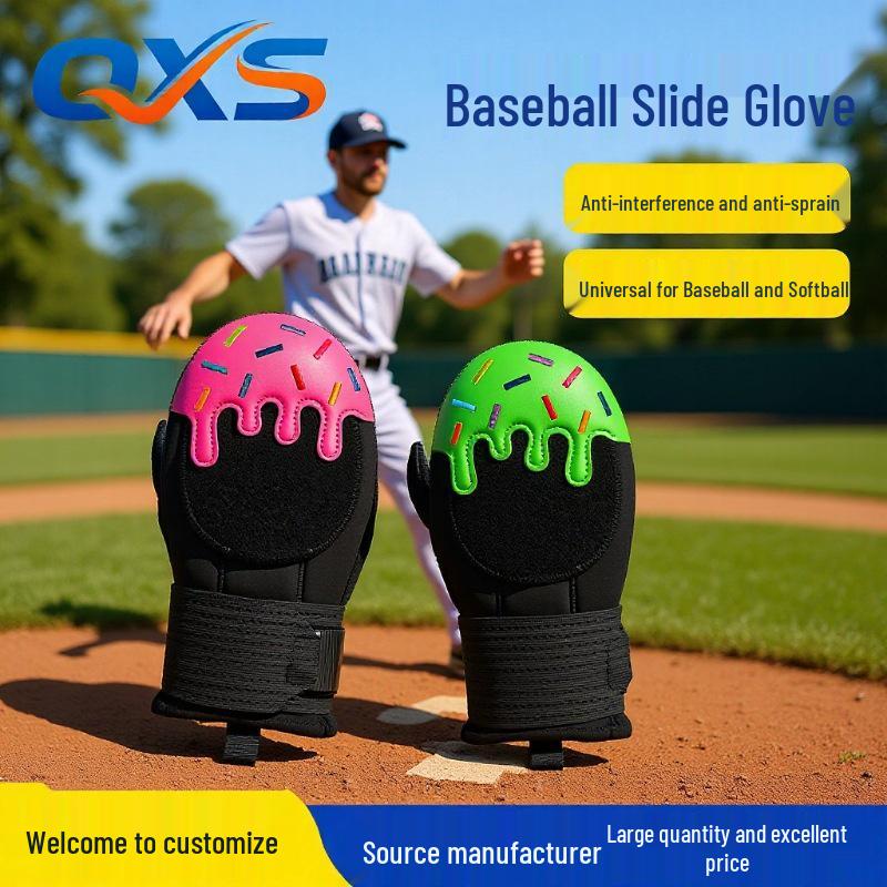 

Cross-border Hot-Selling Youth & Adult Baseball and Softball Outdoor Protective Sliding Gloves Black/Green Youth