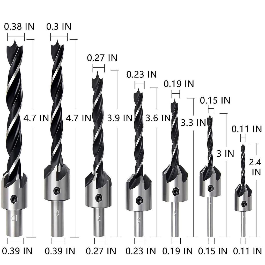 26-Piece Baota Drill Set: Five-Flute Chamfering, Hole Opening & Center Punch with Wood Plug & Three-Point Drill - Free Shipping