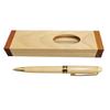 Wood Ballpoint Pen Set with Pencil Box Wood Ballpoint Pen Ergonomic Grip Wood Signing Pen for Men Women Daily Writing