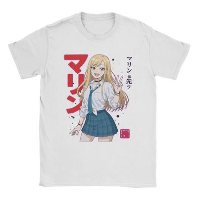 Heren T-shirt My Dress-Up Darling Marin Kitagawa T-shirts Harajuku Wakana Gojo Anime Zomer T-shirts 100% Katoen Tops Plus Size