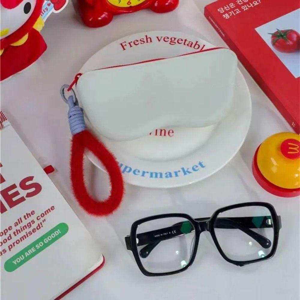 With Lanyard Portable Silicone Glasses Bag Eyewear Protector Case Sunglasses Eyeglass Bag  Travel