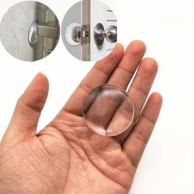 6 Stück transparenter Wandschutz, Türgriff-Stoßstangenschutzstopfen, rutschfester Aufkleber, selbstklebender runder Stoßstangen-Türstopper-Schalldämpfer