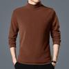 T-shirt da uomo in pile double-face a maniche lunghe: Scollo Semi-Alto, Strato Base Morbido Spazzolato per Autunno e Inverno