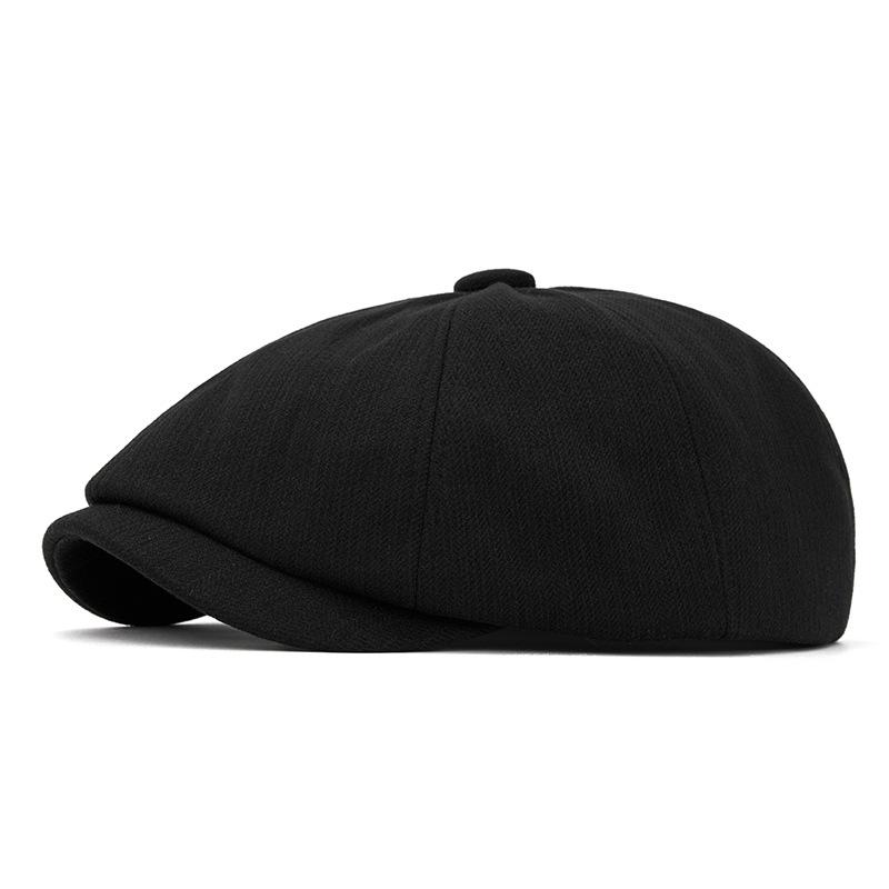 Beret Men Autumn Winter Warm Octagonal Cap British Forward Cap Newsboy Cap