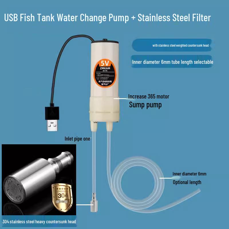 Electric Self-Priming Siphon Pump for Aquarium Water Change & Filtration