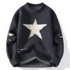 Vintage Men's Winter Loose and Thick Round Neck Knitted Casual Men's Sweater