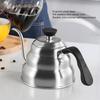 304 Stainless Steel Pour Over Coffee Kettle, Cloud Drip Kettle Long Spout Temperature Control for Drip Coffee Brewing  KFS-007