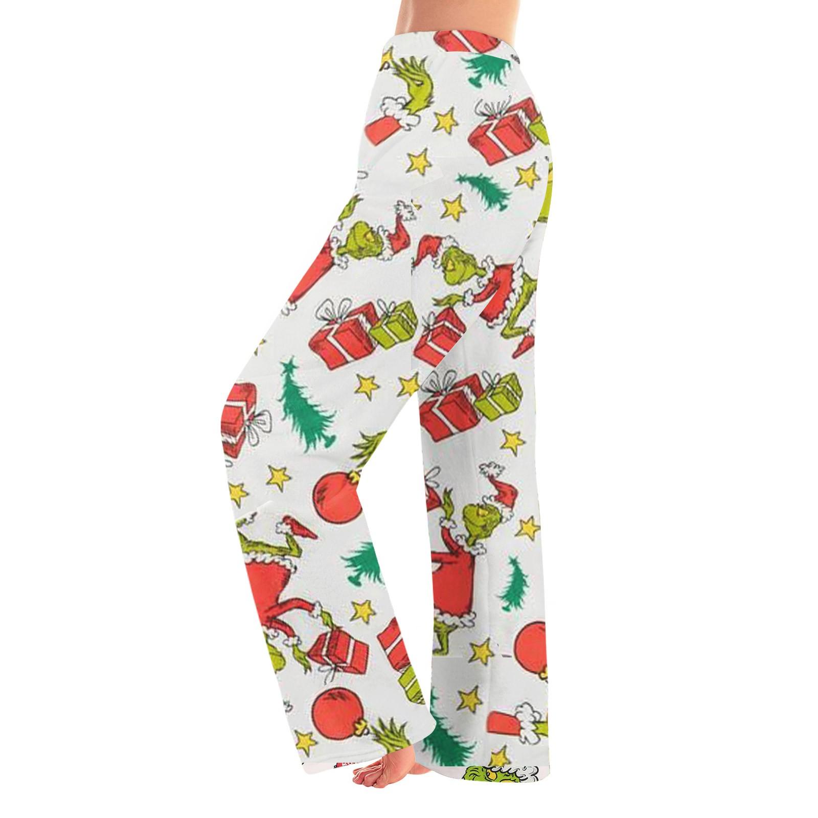 

Детские зимние брюки, длинные брюки, фланелевые брюки с рождественским принтом 160 бежевый