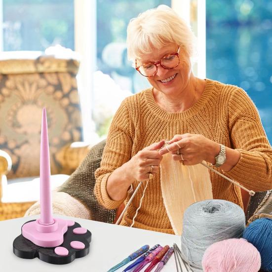 Paw Yarn Spinner Držák na přízi proti zamotání Hladká rotace Navíjecí nástroj Dávkovač příze Dárek pro milovníky háčkování a pletení