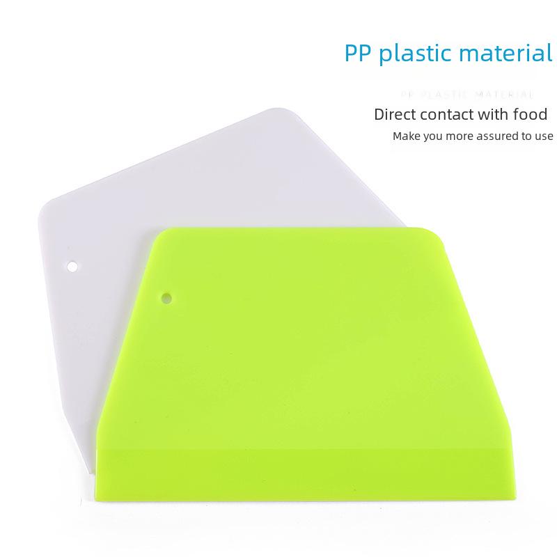 Trapezoidal Plastic Dough & Oil Scraper Knife