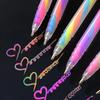 6 Colors Sparkly Gel Pens Fine Point Rainbow Gradient Pens for Highlighting On Markers Grip Colored Pencils Art Painting Supply