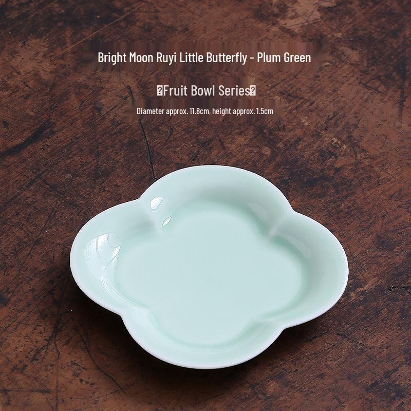 Creative Ceramic Dessert & Snack Plate - Perfect for Tea, Pastries, Moon Cakes, and More