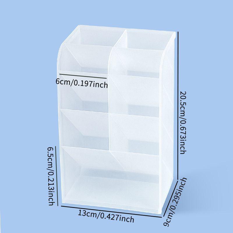 Large Transparent Slanted Pen Holder Desk Storage for Students and Children's Rooms