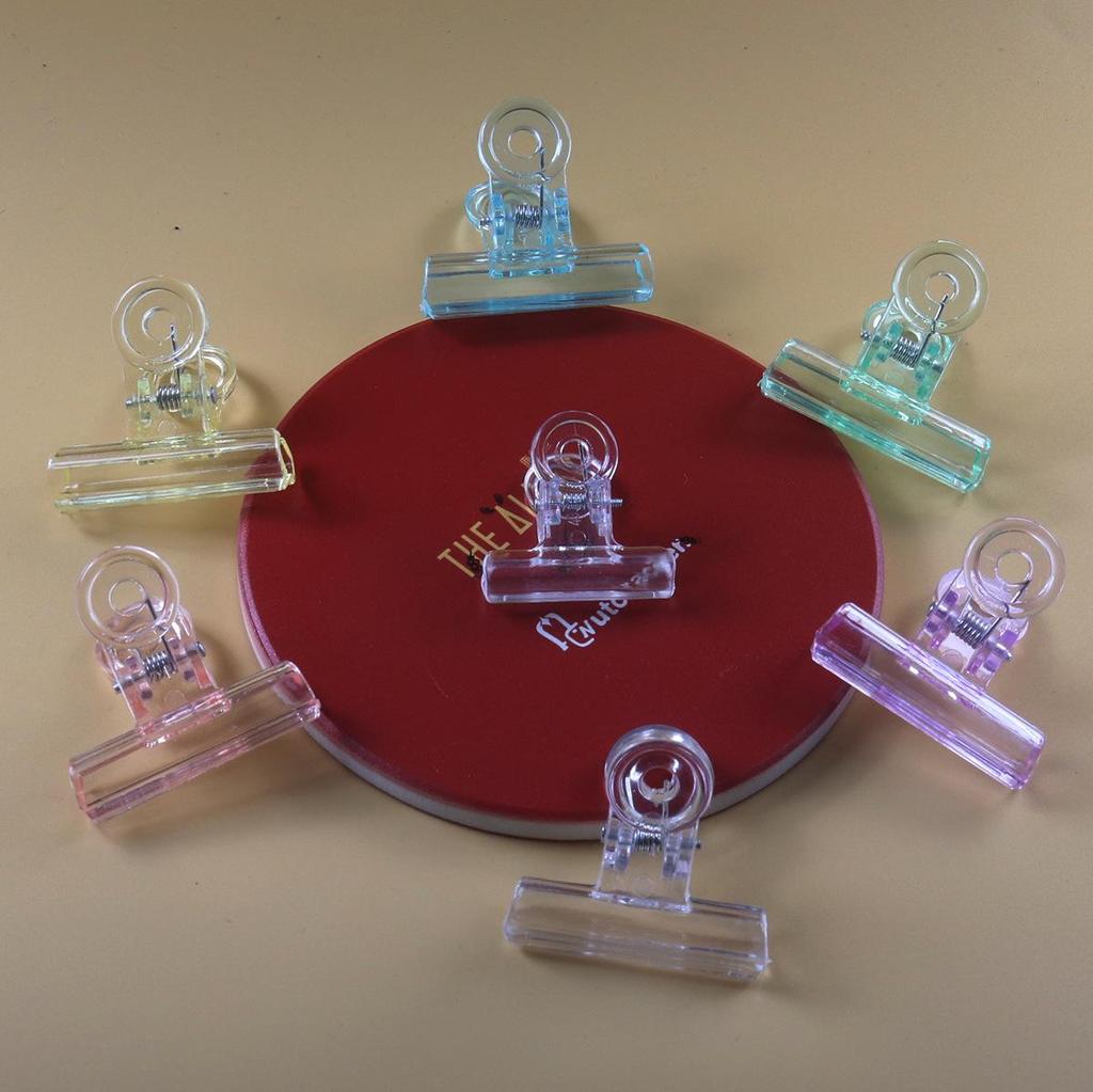 Clear Plastic Long Tail Clips for Test Papers and Stationery Organization