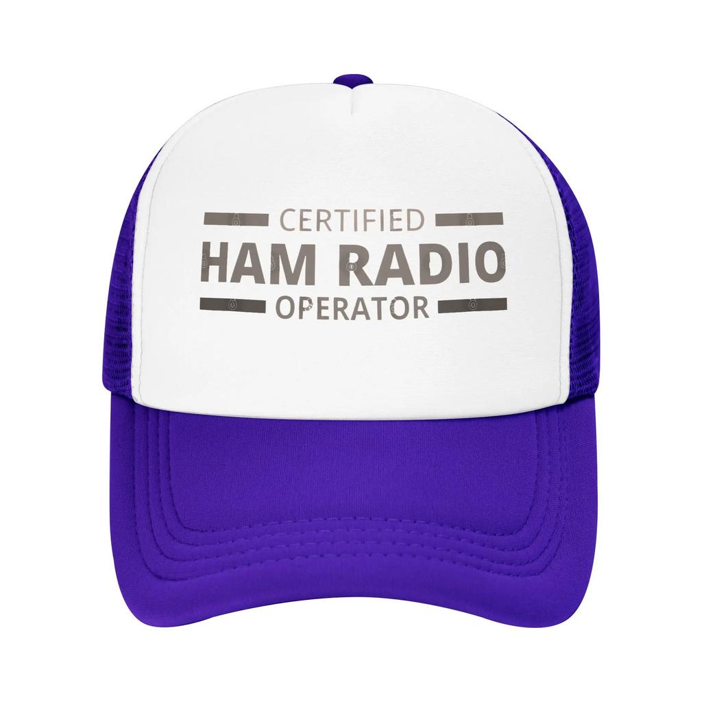 Certified Ham Radio Operator Mesh Golf Hat Caps Outfit For Men Women Adjustable Snapback MeshBack Summer Cooling Hats