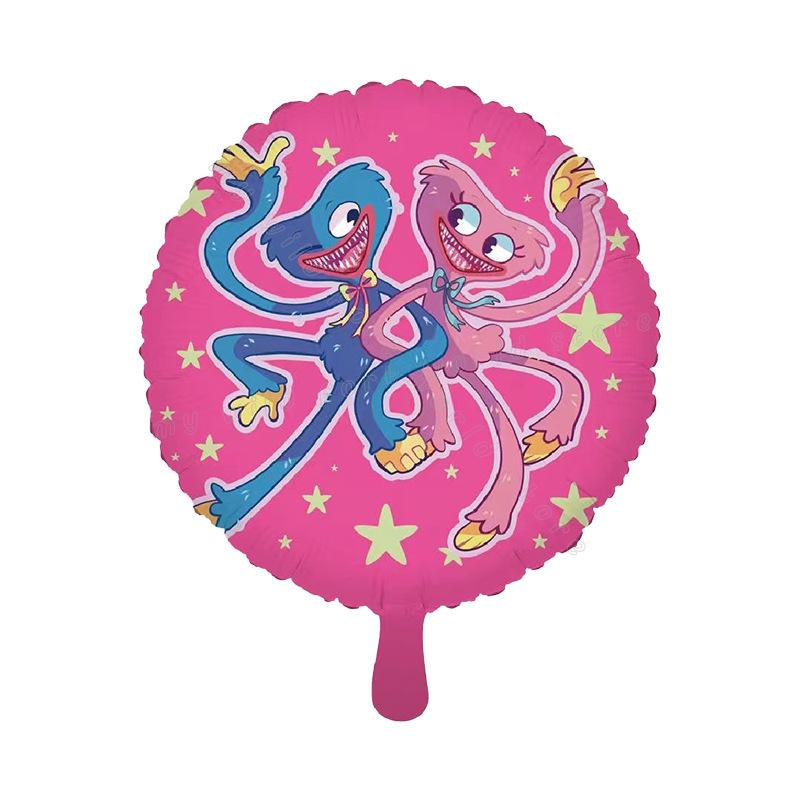 Game Huggy Wuggy Number Balloons Decoration Poppy Playtime Birthday Party Ballon Set Baby Shower Cartoon Round Foil Balloon
