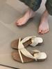 Versatile but not tired feet thick heel Roman sandals women's new open-toed high heels French sandals