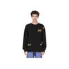 Evisu X Dragon Ball Z Collaboration Goku Graphic Big M Print Crewneck Long Sleeve Sweatshirt Men sweatshirt Black 2EADRM1SW306XXCT