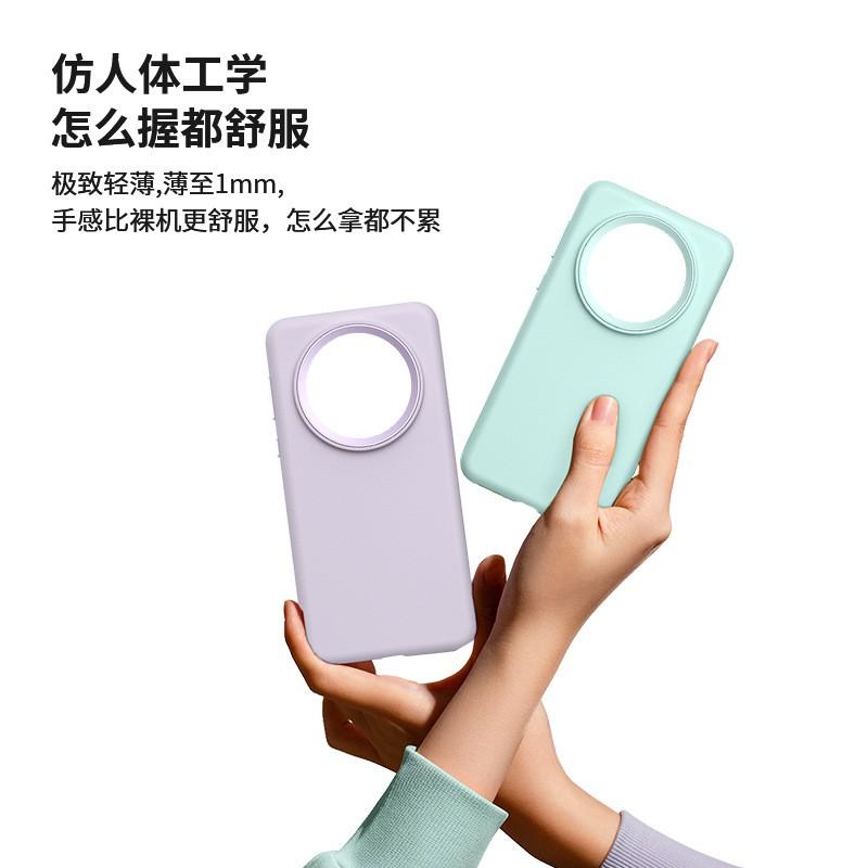 Liquid Silicone Phone Case Mate 60 With Metal Ring Lens Protection Minimalist Full Cover Shockproof Anti-Fingerprint