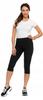 Women's 3/4 High Waist Plus Size Sports Leggings MORAJ XXL black