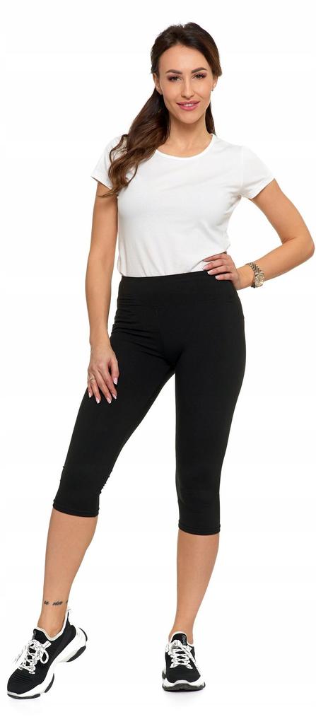 Women's 3/4 High Waist Plus Size Sports Leggings MORAJ XXL black