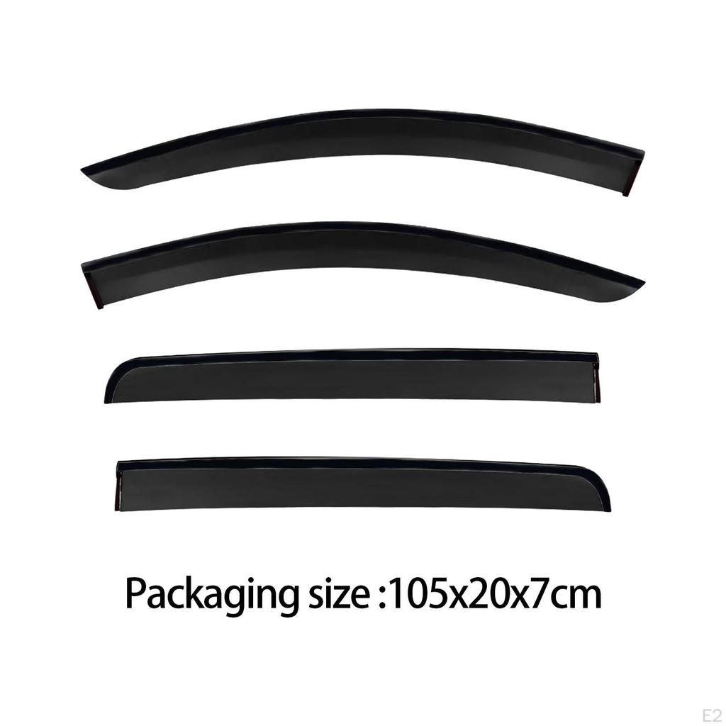 4 Pieces Wind Deflectors Vent Window Visors Easy To Install Accessory Professional Spare Parts