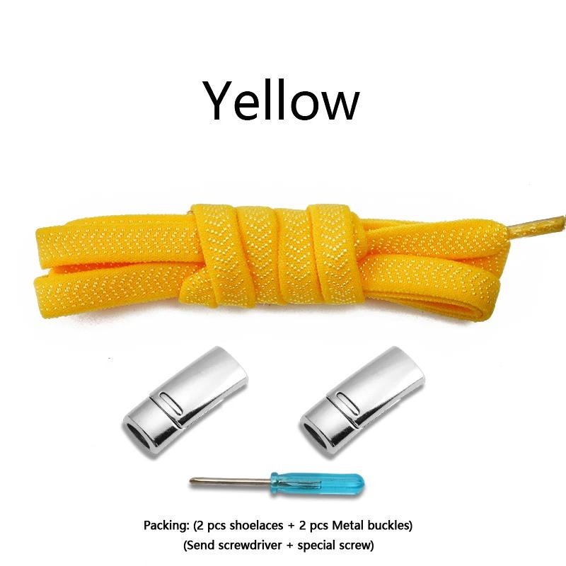 Elastic Laces Sneakers Magnetic Shoelaces Without ties 8mm Flat  Rubber Shoelace Tennis No Tie Shoe laces Shoes Accessories