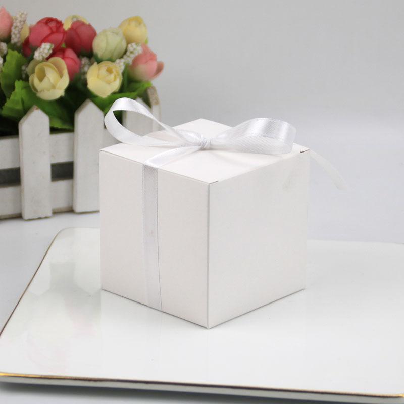 European Square Candy Box, Multi-Color Square Happy Candy Box 7.6 Cm Solid Color Large Square Box