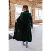Long Velvet Cardigan Buttonless Coats Solid Loose Long Sleeved Shawl Jacket for Women