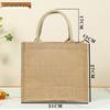 Hand-Painted Muji Jute Burlap Tote Bag for Christmas