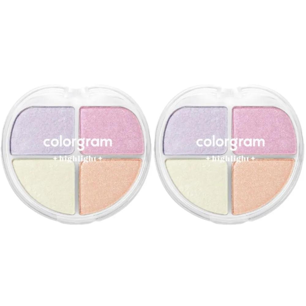 Colorgram Tintory Highlighter Palette 01 Jelly Beam X2