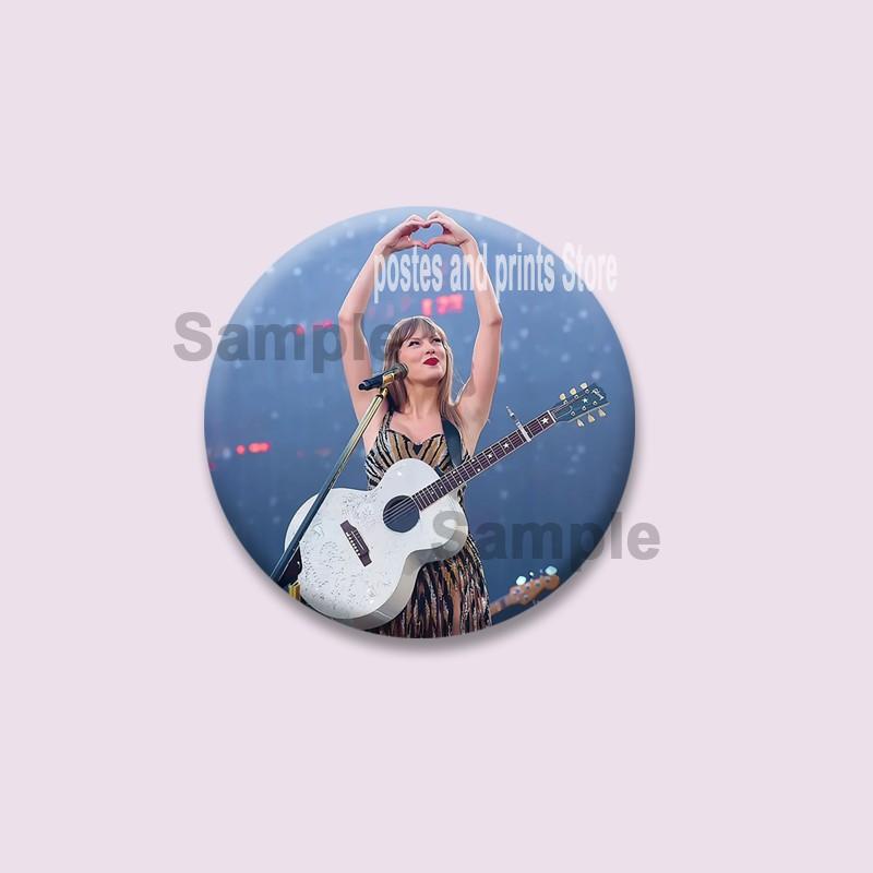 Creative Pop Albums Cover Lapel Pins Handmade Singer Round Brooch on Backpack Hat Jewelry Cosplay Badge Accessory Souvenir Gifts
