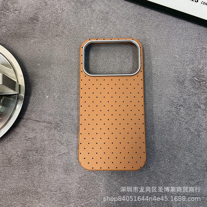 Full Screen Polka Dots Suitable for iPhone17promax Mobile Phone Case Apple 16 All-inclusive 15 Anti-drop 13 Leather Pattern Protective Case