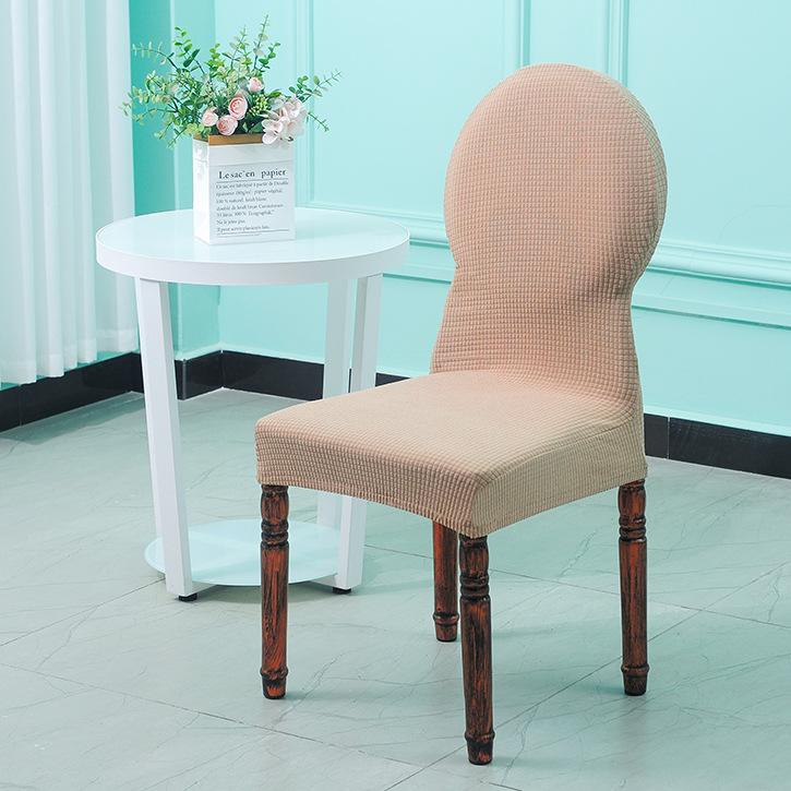 Thickened Round Backrest Dining Table Chair Cover Universal Curved Stool Cover Seat Cover Elastic Force