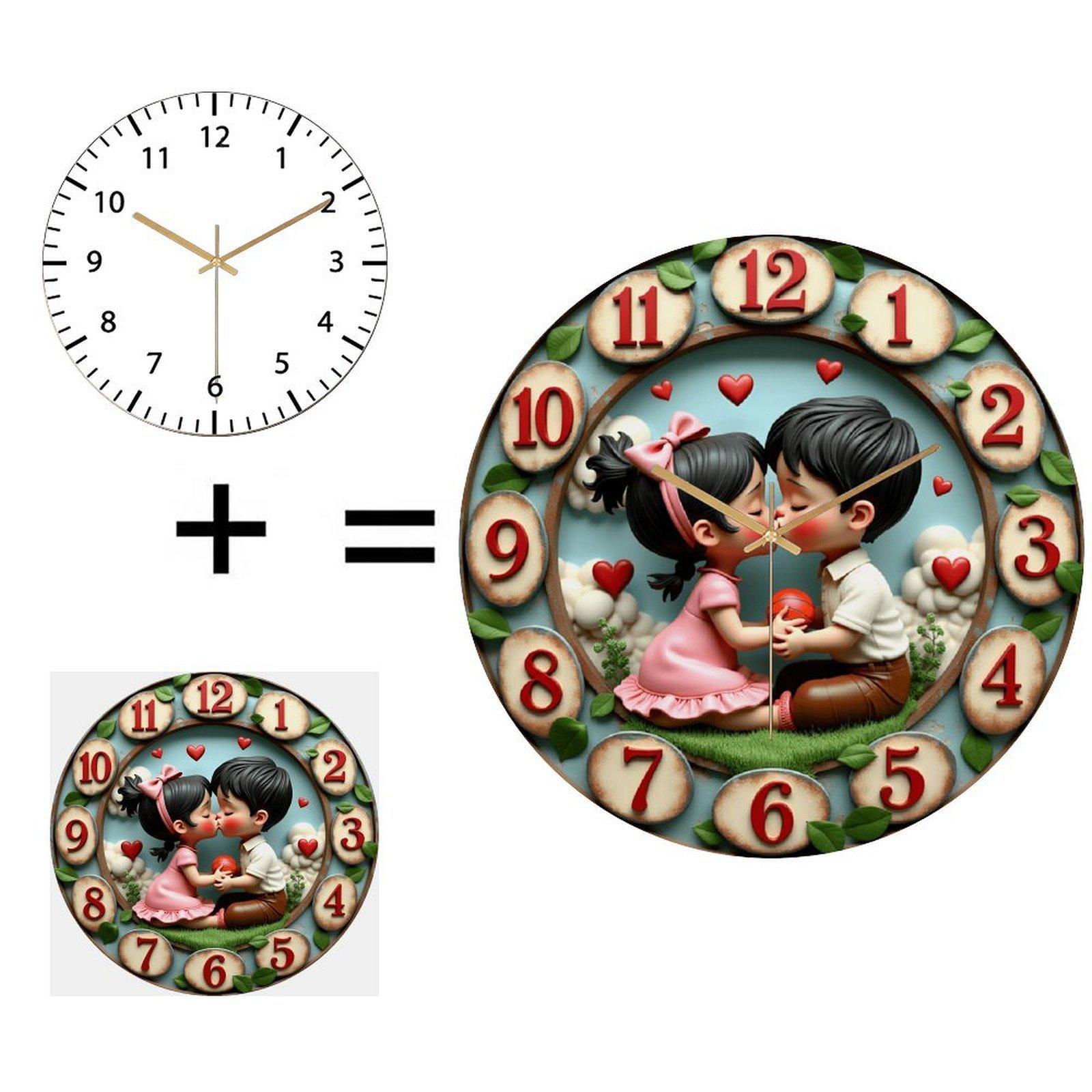 Stylish 30x30cm Glass Dial Wall Clock for Decorative Wall Art and Timekeeping (White,12 in(30.48cm)) белый