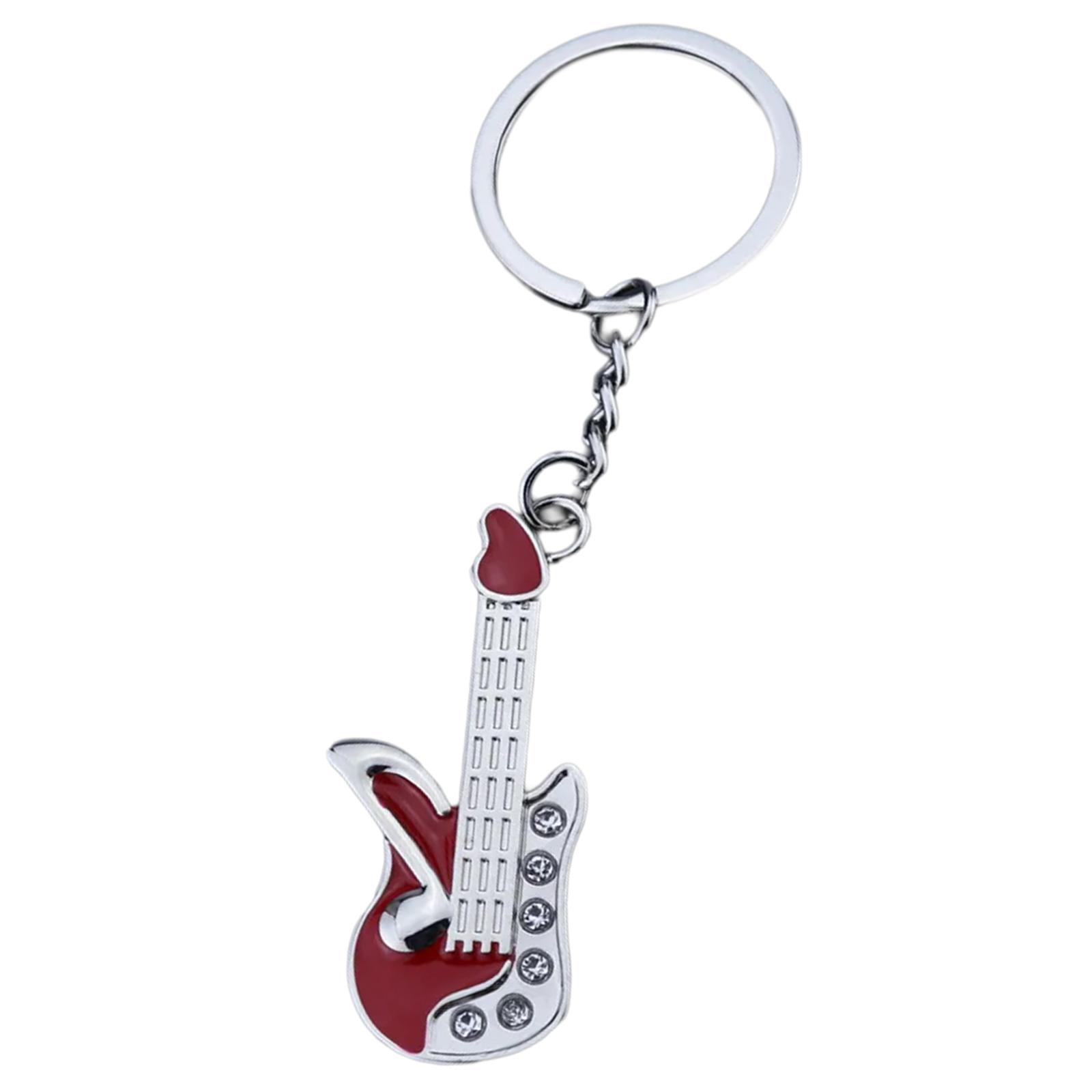 

Стильный брелок в форме музыкального инструмента, легкий и прочный металлический, идеально подходит для любителей музыки и законодателей моды 7