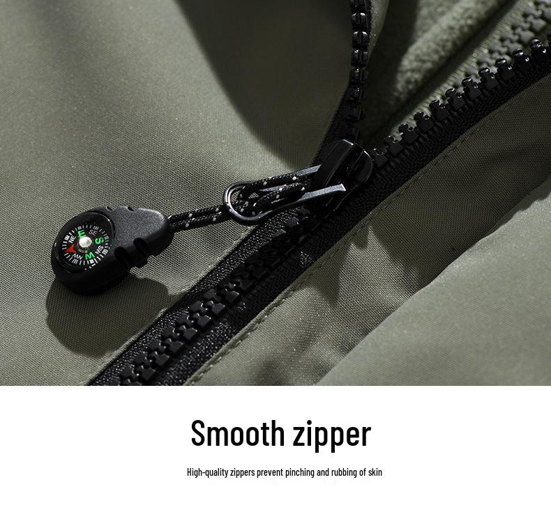 Men's & Women's Three-in-One Hooded Graphene Fleece Windbreaker - Windproof & Waterproof Jacket Set