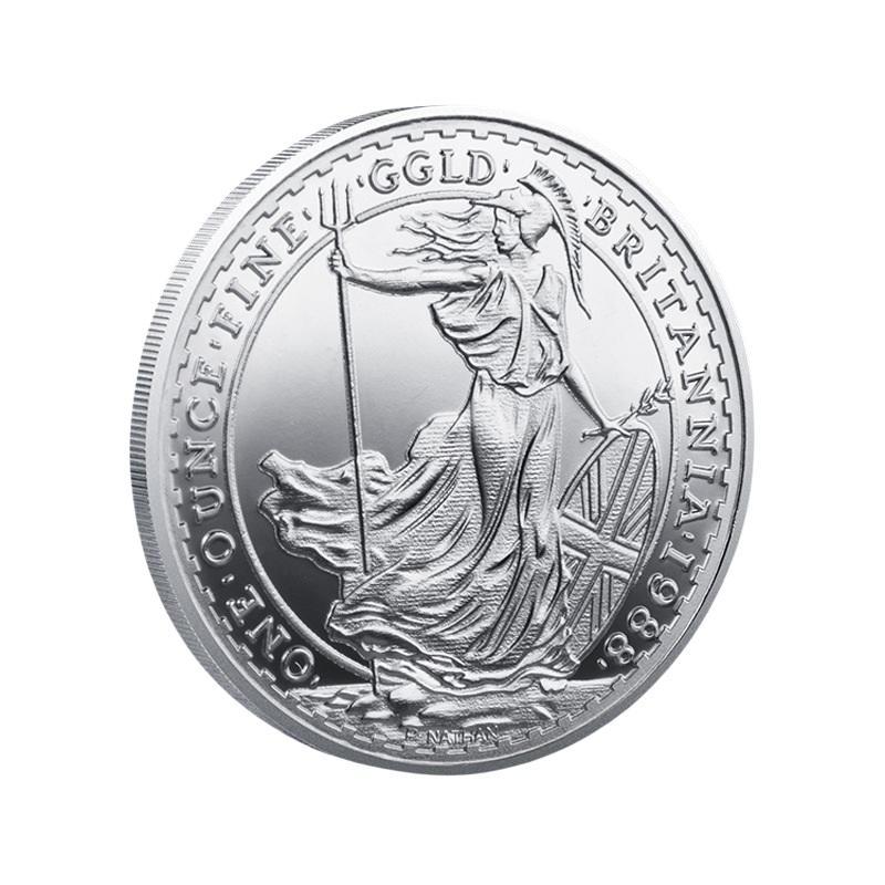 Pièce commémorative d'une pièce brillante de la Reine Elizabeth II Britannia Pound Design Dei Gratia Regina