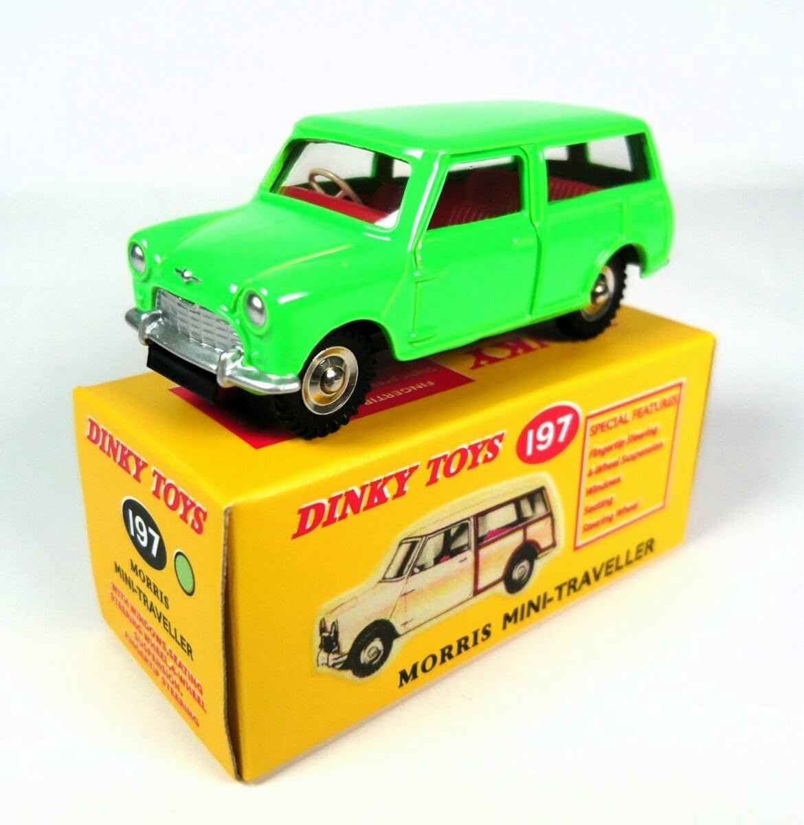 

DINKY TOYS Morris Mini Traveler Зеленый MORRIS MINI TRAVELLER Репродукция Dinky Миниатюрная машинка 1/43 [Б/у] зелёный