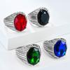 Fashion High Quality Multiple Styles Stone Rings for Men Women Charm Unique Punk 316L Stainless Steel Ring Jewelry Dropshipping