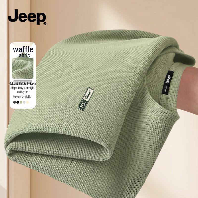 JEEP Men s Heavyweight Waffle Knit Long Sleeve T-Shirt 3XL
